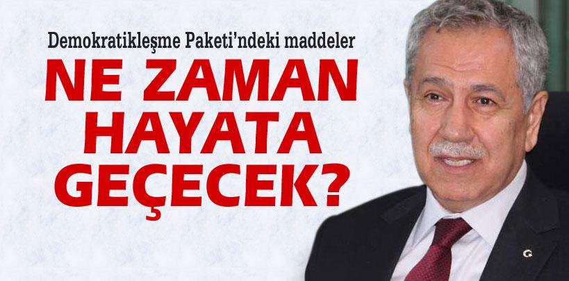 Bülent Arınç'tan 'Demokratikleşme Paketi' açıklaması