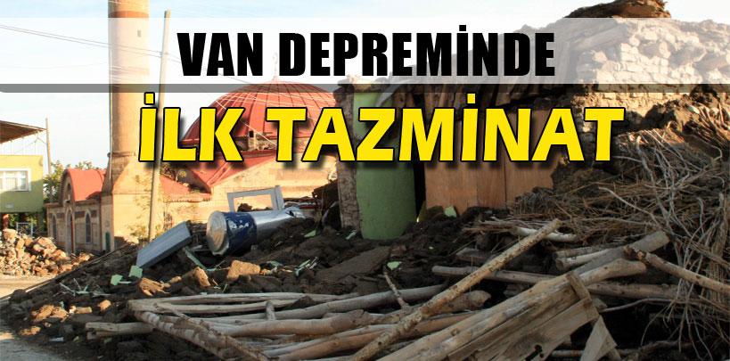 Van depreminde ilk tazminat