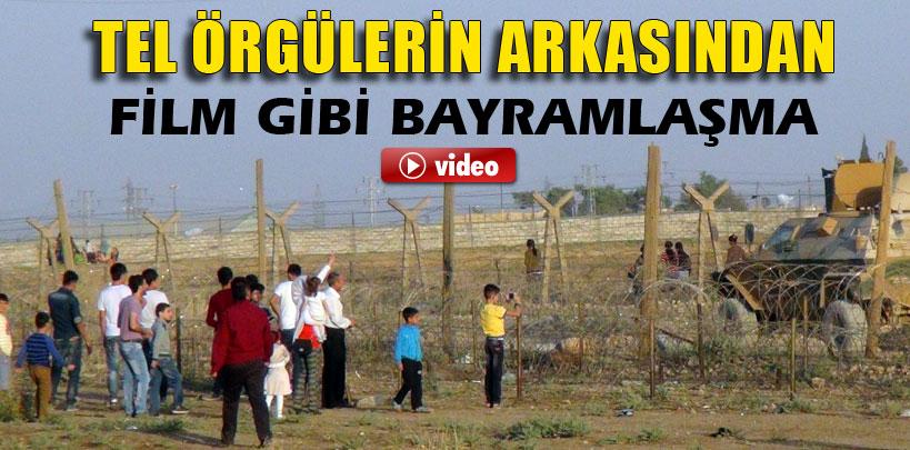 Mardin'de tel örgülerin arkasından bayramlaşma