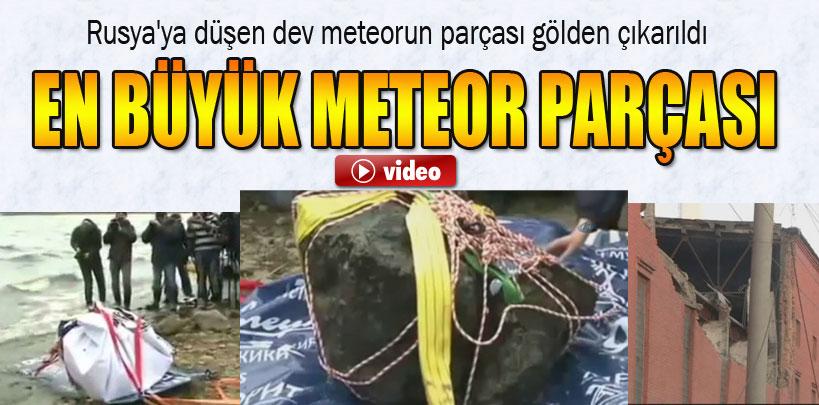 Rusya'ya düşen dev meteorun parçası gölden çıkarıldı