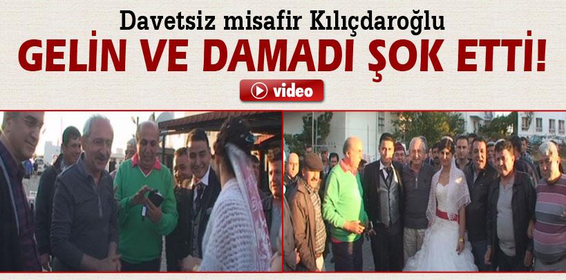 Kemal Kılıçdaroğlu'nu karşısında gören gelin ve damat şaşkına döndü