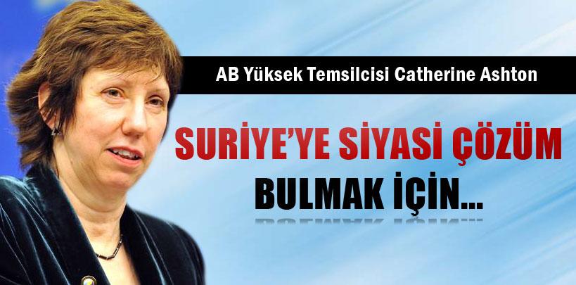 Ashton,'Suriye'ye siyasi çözüm bulmak için Cenevre 2'den başka alternatifimiz yok'