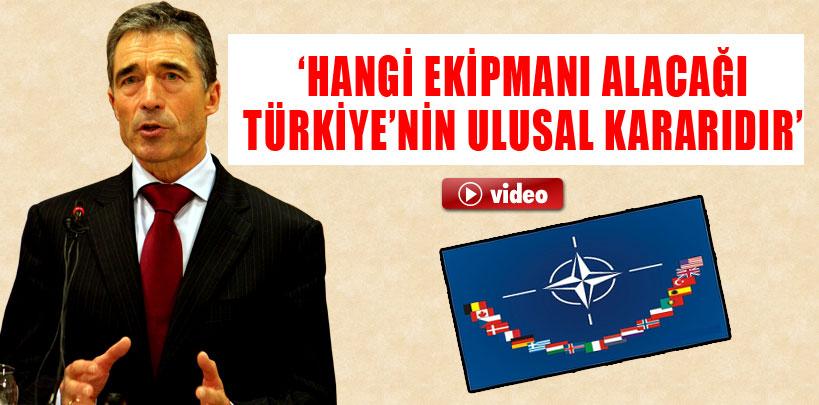 Rasmussen, ‘Hangi ekipmanı alacağı Türkiye'nin ulusal kararıdır'