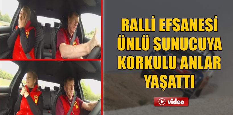 Ralli efsanesi ünlü sunucuya korku dolu anlar yaşattı