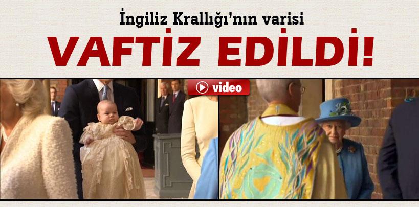 İngiliz Krallığı'nın varisi vaftiz edildi