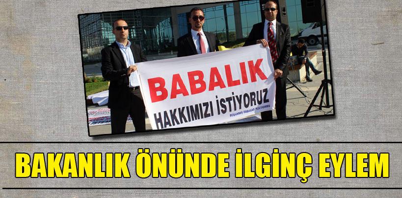 Bakanlık önünde eylem