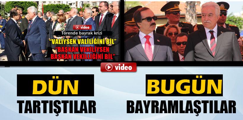 Hüseyin Avni Coş ve Zihni Aldırmaz dün tartıştı bugün bayramlaştı