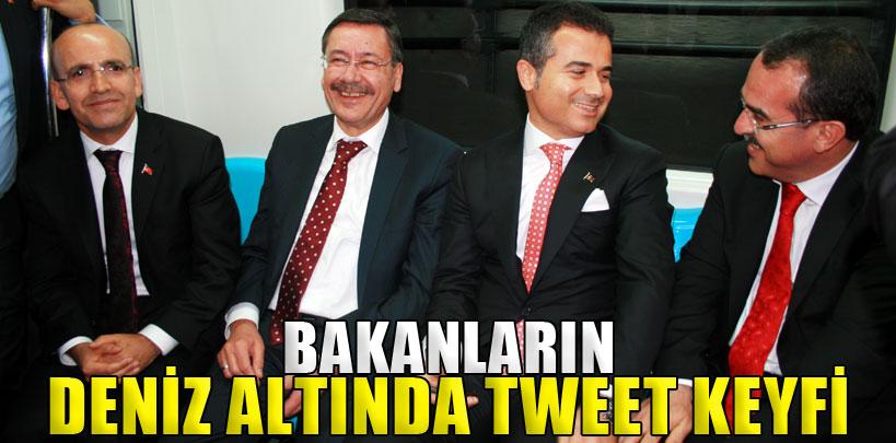 Bakanlar, denizin 62 metre altından tweet attılar