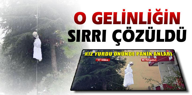 Balıkesir'de, elektrik tellerine asılan gelinlik peri şakası çıktı