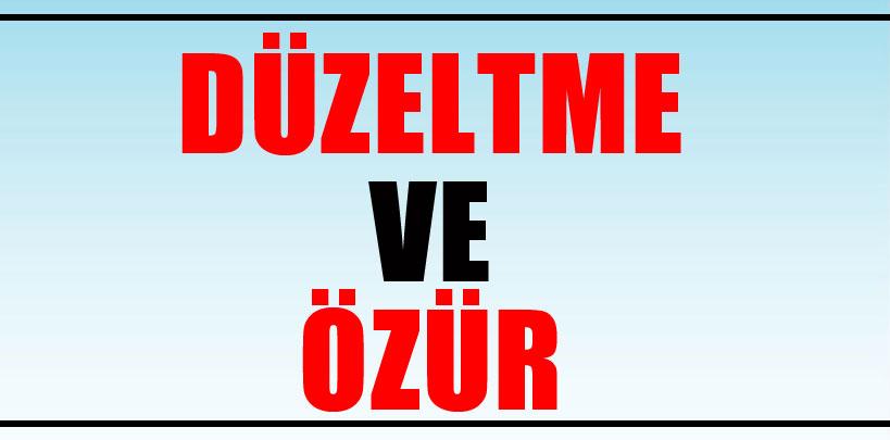 Düzeltme ve özür