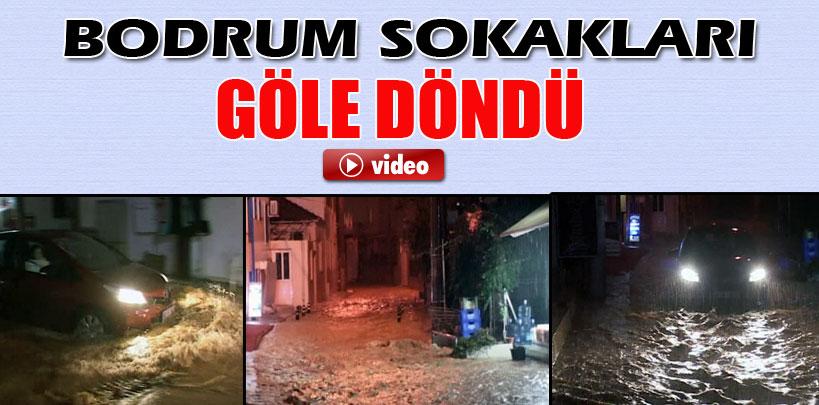 Bodrum sokakarı göle döndü